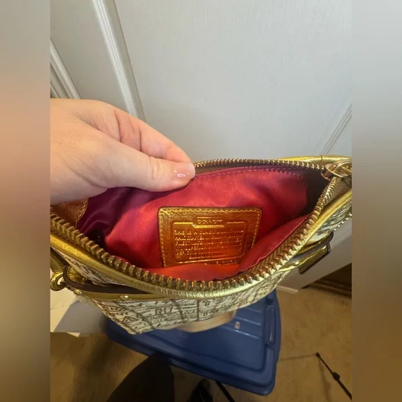 COACH Tattersall Graffiti Swingpack Crossbody Bag Heritage Purse Metal G… - Picture 11 of 11